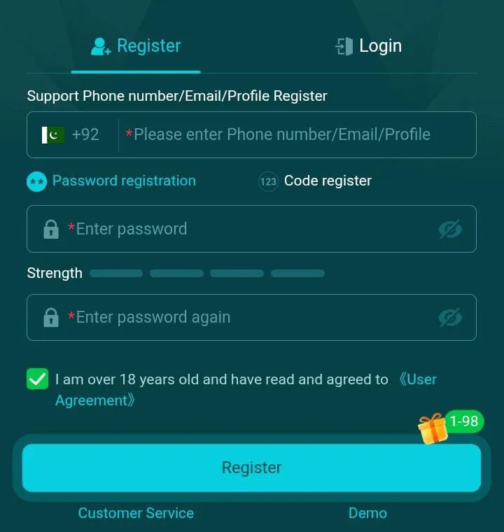 hh 98 register