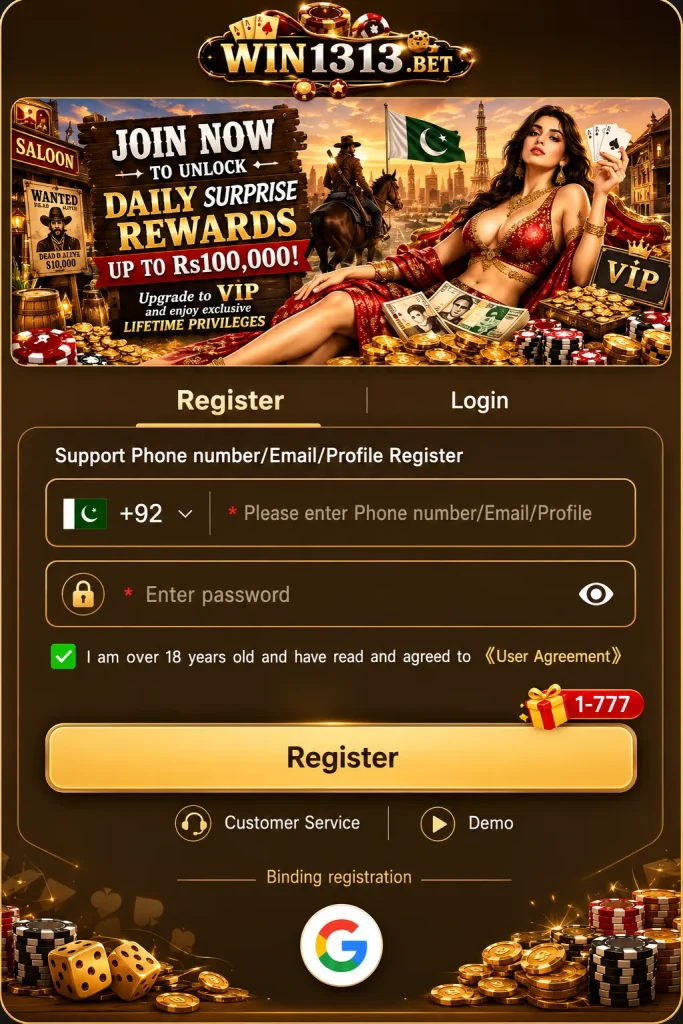 win1313 game rigester